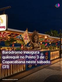 A magia do Sambódromo ganha o pé na areia com a chegada do Baródromo à orla de Copacabana neste sábado, dia 31 de outubr