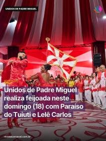 Feijoada, samba e comunidade em dose tripla na quadra do Boi Vermelho neste domingo.  A Unidos de Padre Miguel abre sua 