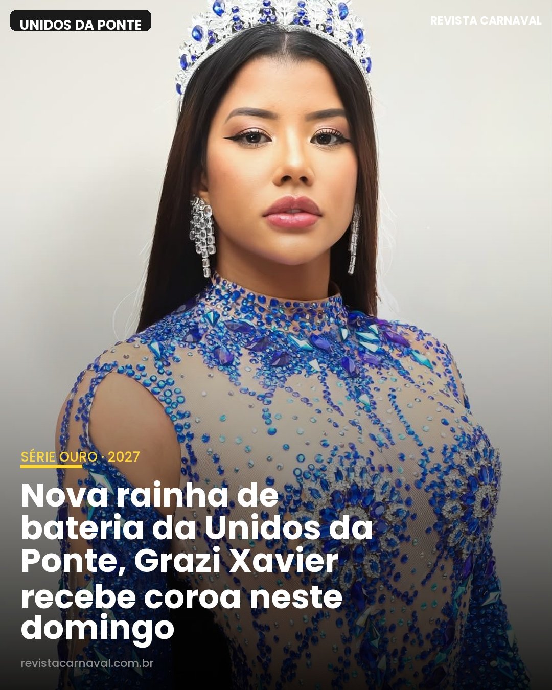 Nova rainha de bateria da Unidos da Ponte, Grazi Xavier recebe coroa neste domingo  Influenciadora e advogada receberá m