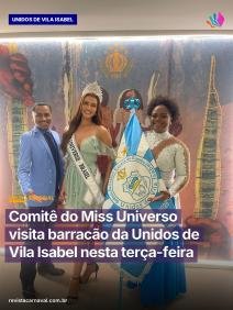A passarela do samba e as passarelas da beleza internacional se cruzaram no barracão da Unidos de Vila Isabel. Nesta ter