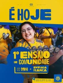 🎵💛🔵 HOJE TEM ENSAIO NA QUADRA DO BOREL!  1º Ensaio de Comunidade da Unidos da Tijuca! 19h, Entrada Franca! A quadra dos 