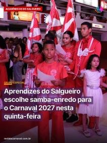O futuro do samba salgueirense pede passagem em uma noite de festa e pura emoção na Silva Teles.  Nesta quinta-feira, 29